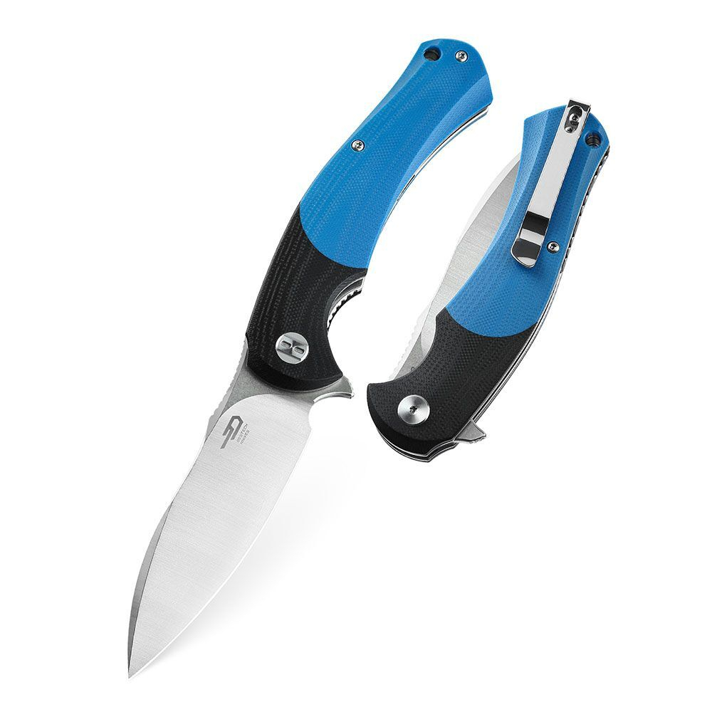 Нож складной Bestech Penguin сталь D2, рукоять G10 черно-синяя