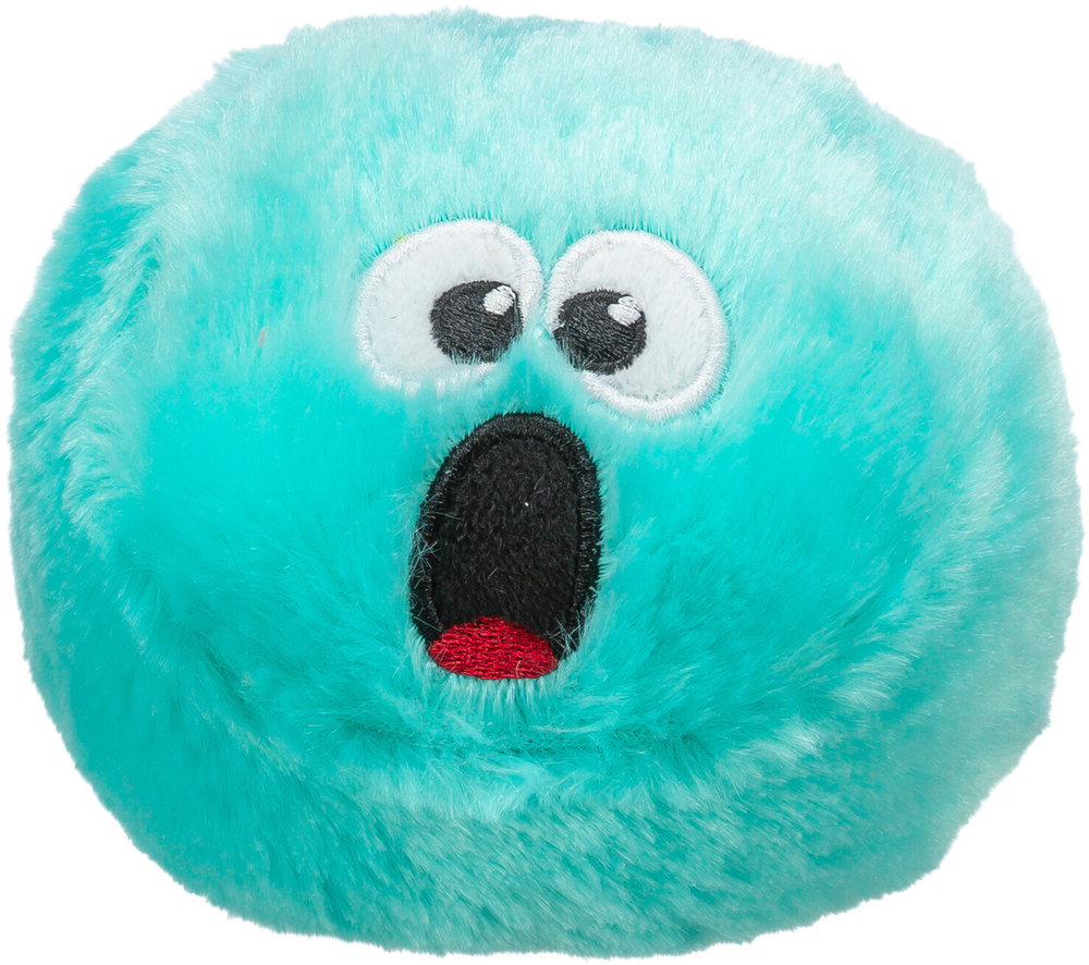 Игрушка для собак Мяч-смайлик, 10 см, плюш в ассортименте, Trixie