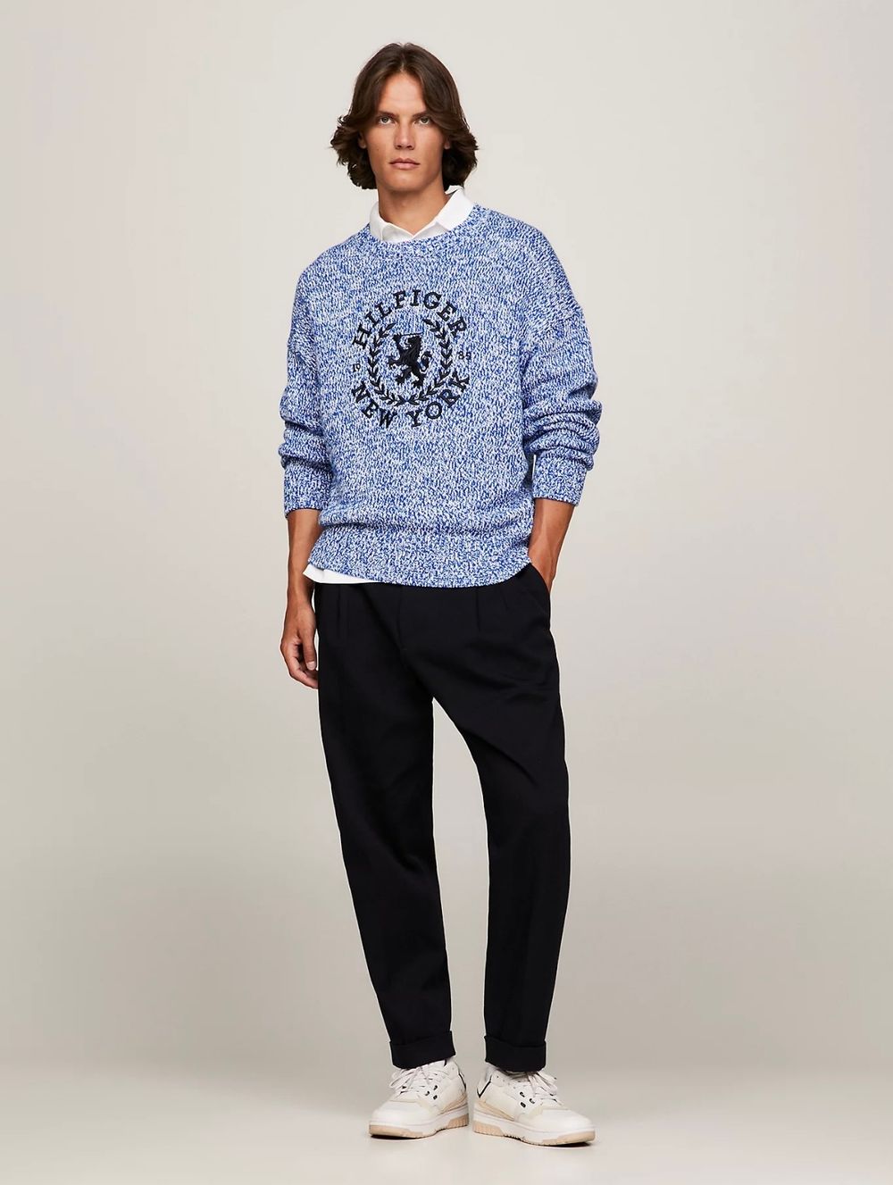 Джемпер мужской TOMMY HILFIGER SLUB BOULINE C NK