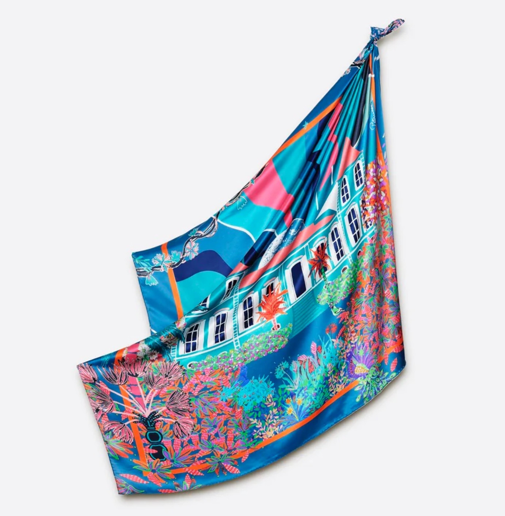 Платок FANTASY EMERAUDEПлаток 105х105 100% Petrusse 105x105 Бирюзовый