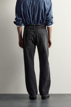 ZARA X AARON LEVIN ДЖИНСЫ STRAIGHT FIT, ЧЕРНЫЙ