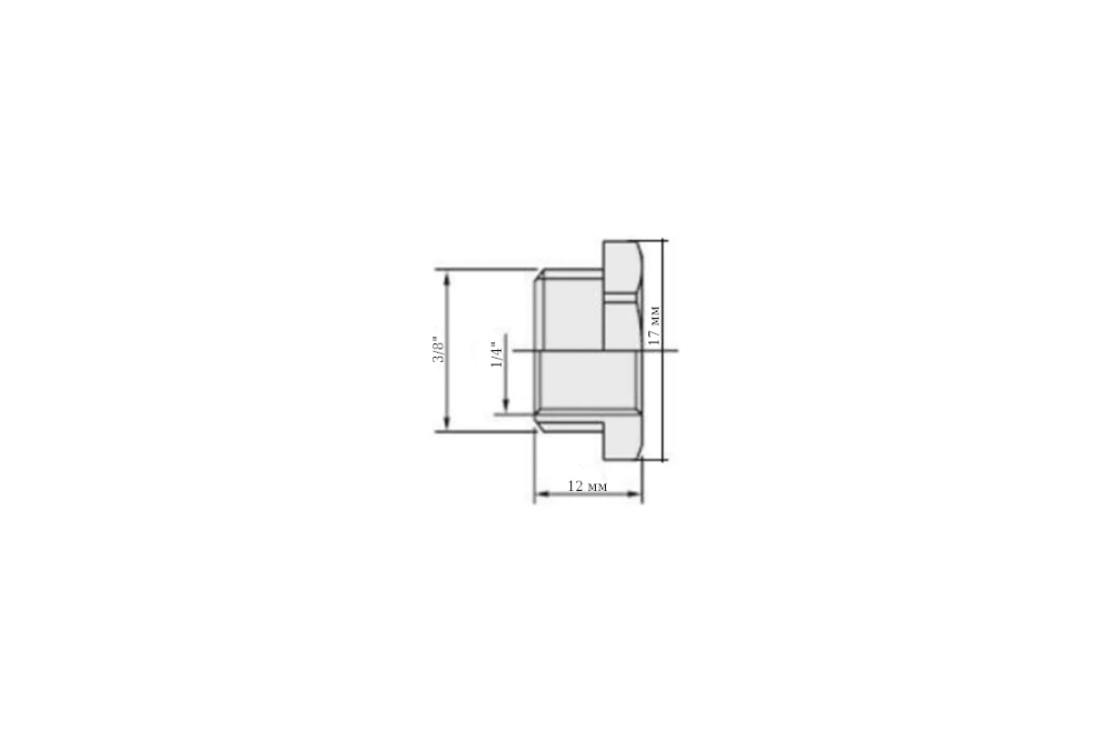Футорка 3/8"х 1/4" нар-вн Valtec VTr.581.N.0302
