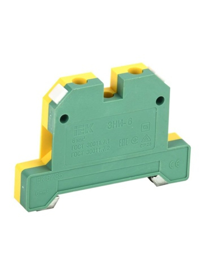 Зажим наборный ЗНИ-6PEN 6кв.мм (JXB-земля) IEK YZN20-006-K52