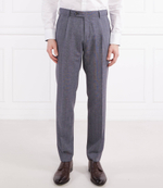 Брюки H-Genius-Pleat-232 BOSS BLACK - темно-синий(50489440)