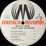 Martial Solal ‎– Plays Duke Ellington (Франция 1975г.) Т