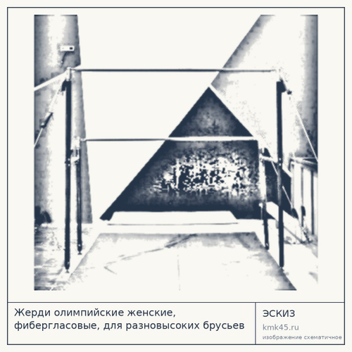 Жерди олимпийские женские, фибергласовые, для разновысоких брусьев Топ-турник П.09