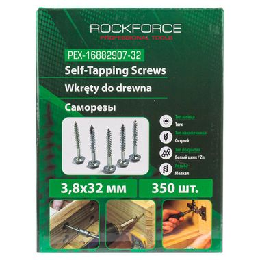 Саморезы 3.8х32мм (350шт) RockForce RF-PEX-16882907-32