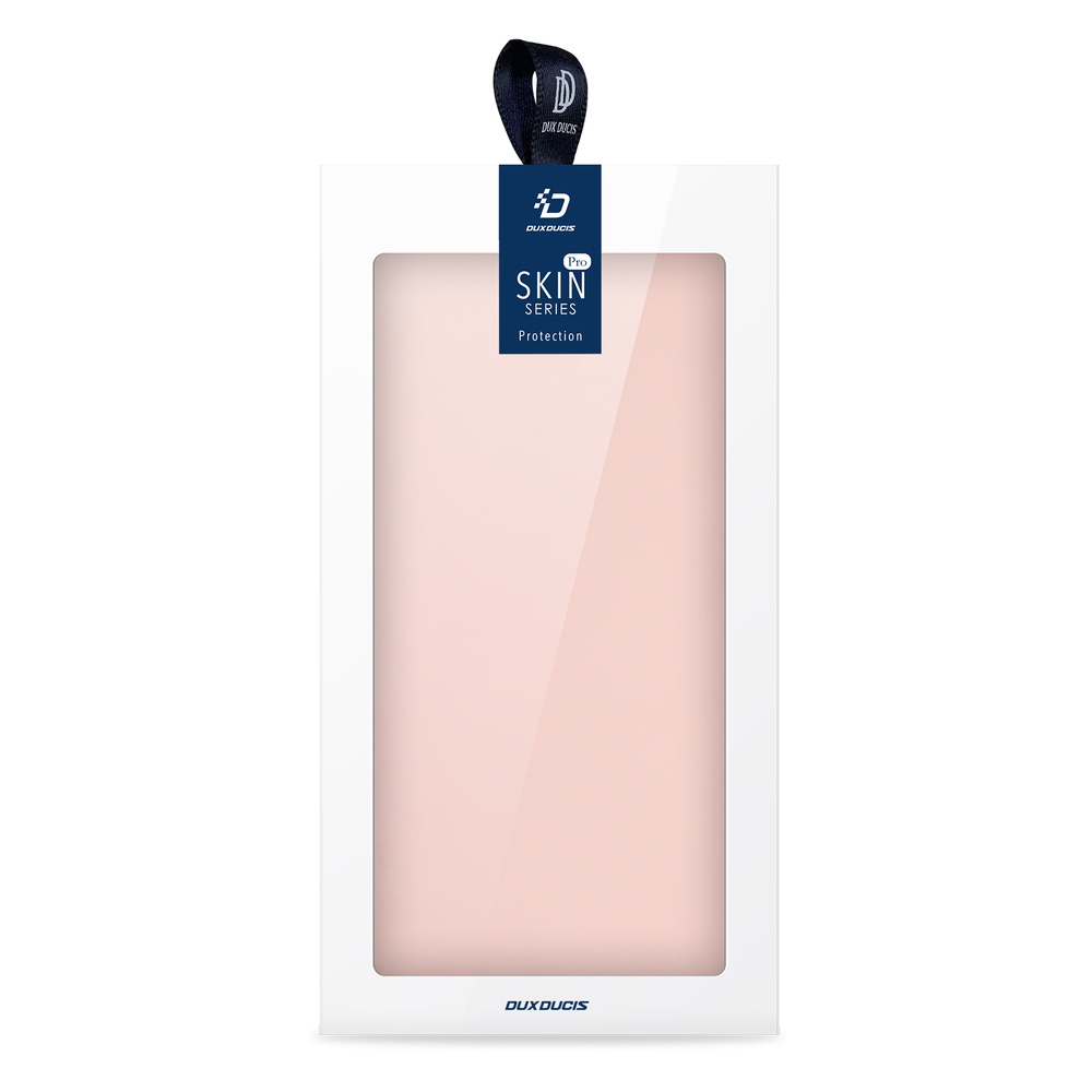 Чехол книжка из кожи розового цвета для Samsung Galaxy A36 5G и Galaxy A56 5G, серия Skin Pro Series от Dux Ducis