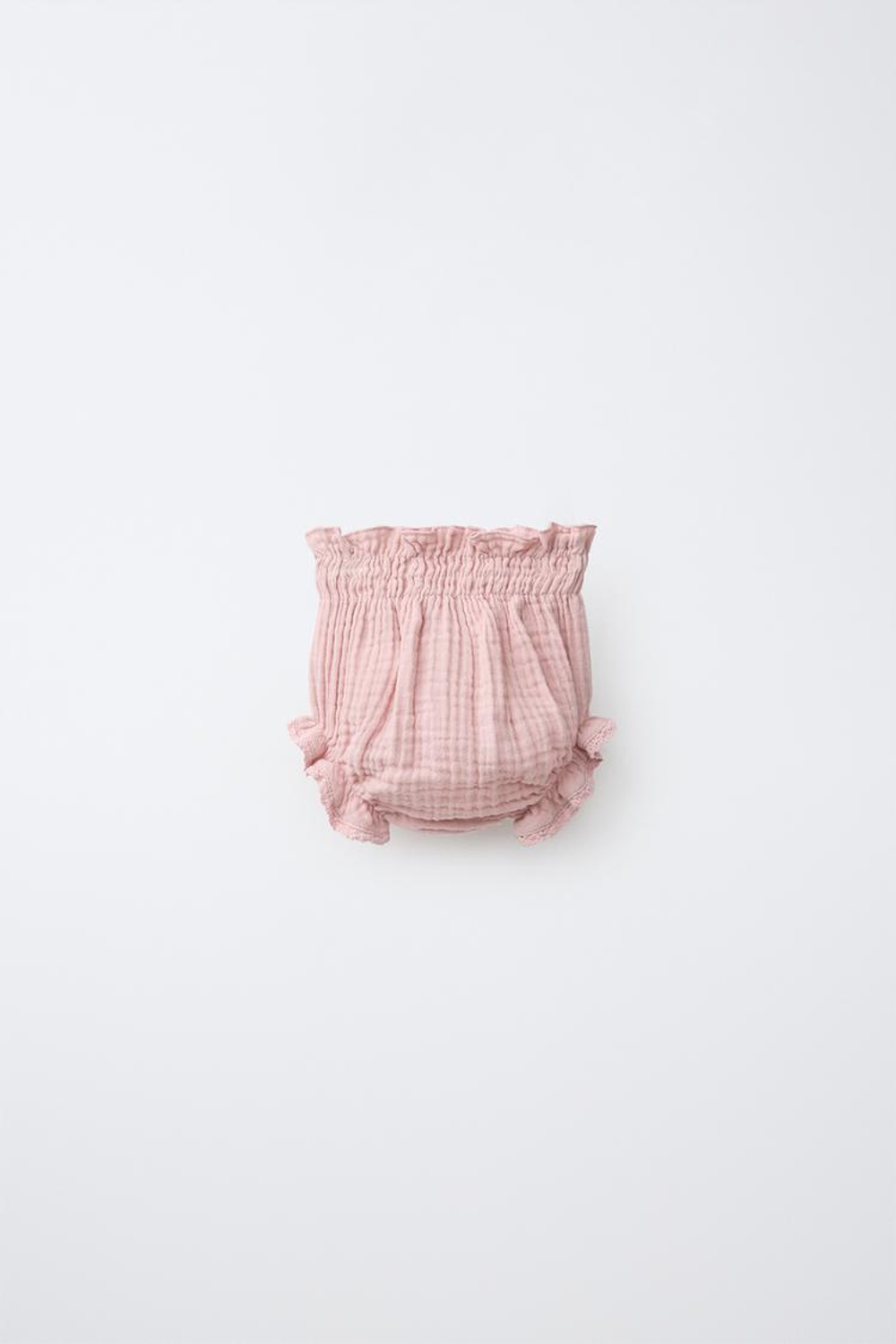 ZARA КРУЖЕВНЫЕ ТРУСЫ С ТЕКСТУРОЙ, РОЗОВЫЙ