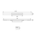 Профиль для душа TECEdrainprofile, 800 мм, PVD Polished Gold Optic