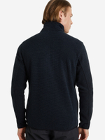 Толстовка флисовая CMP Men's jacquard Knit-Tech fleece with rhombus motif, артикул 38H2237, цвет TITANIO-NERO (02UM)
