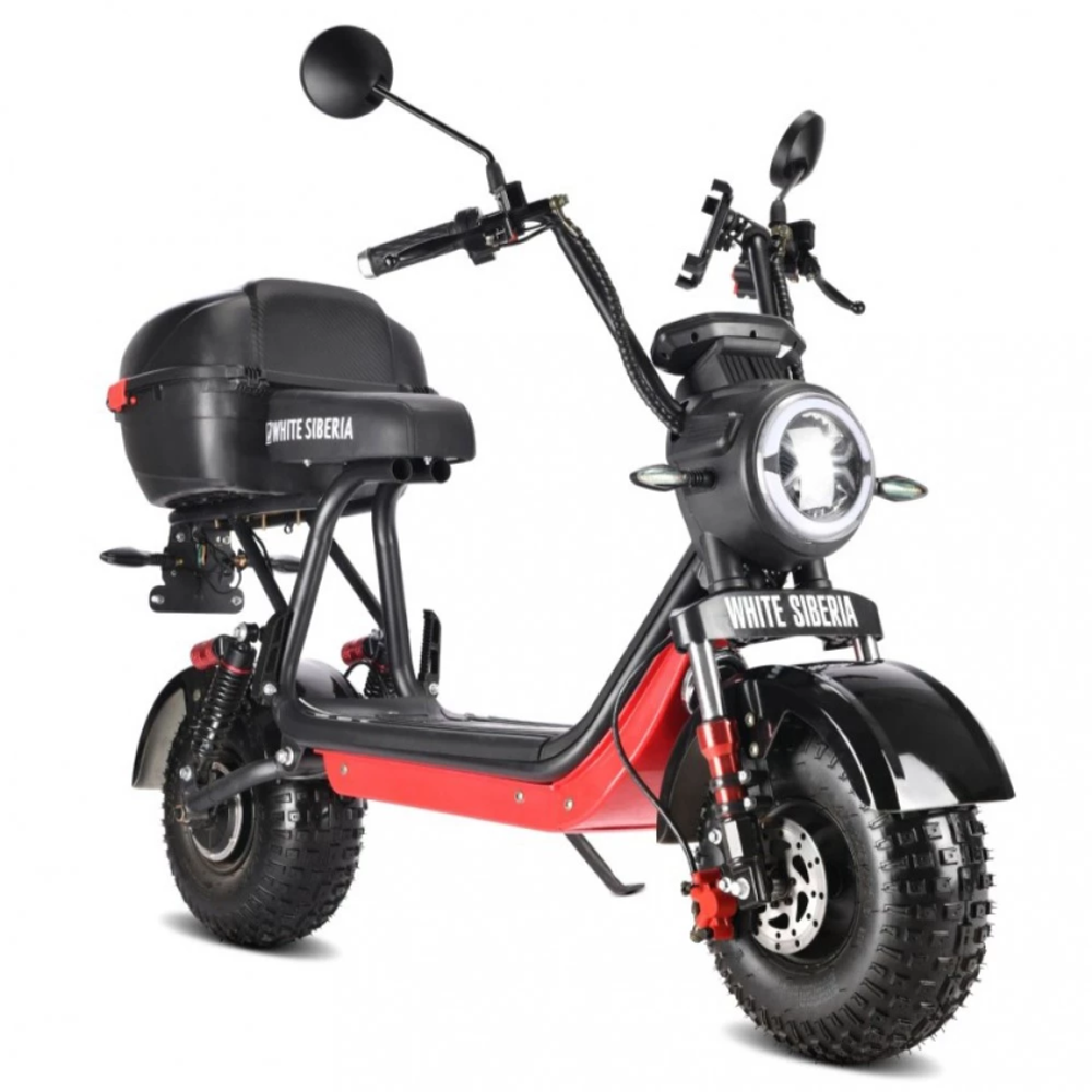 Электроскутер CityCoco WHITE SIBERIA MINI R 2.0 1200W (2022) BLACK
