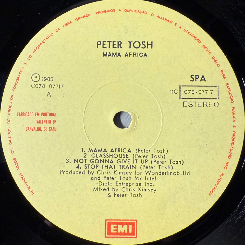Peter Tosh ‎– Mama Africa (Португалия 1983г.)