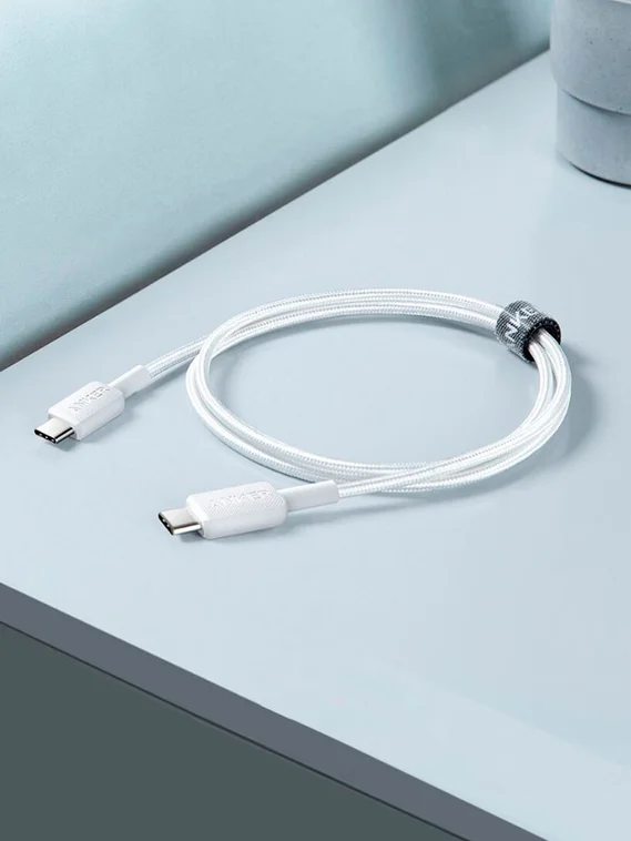 Кабель для быстрой зарядки type-с Lightning Anker 310 (тайп си лайтнинг), шнур для зарядки телефона type c laghtning, для устройств Apple iPhone Эппл Айфон 11 12 13 14 0,9 м, 60W Черный