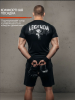 Рашгард с коротким рукавом LEGENDA Каратель черный