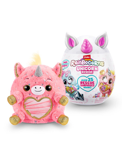 Мягкая игрушка Rainbocorns Unicorn Rescue Plush, розовый рог