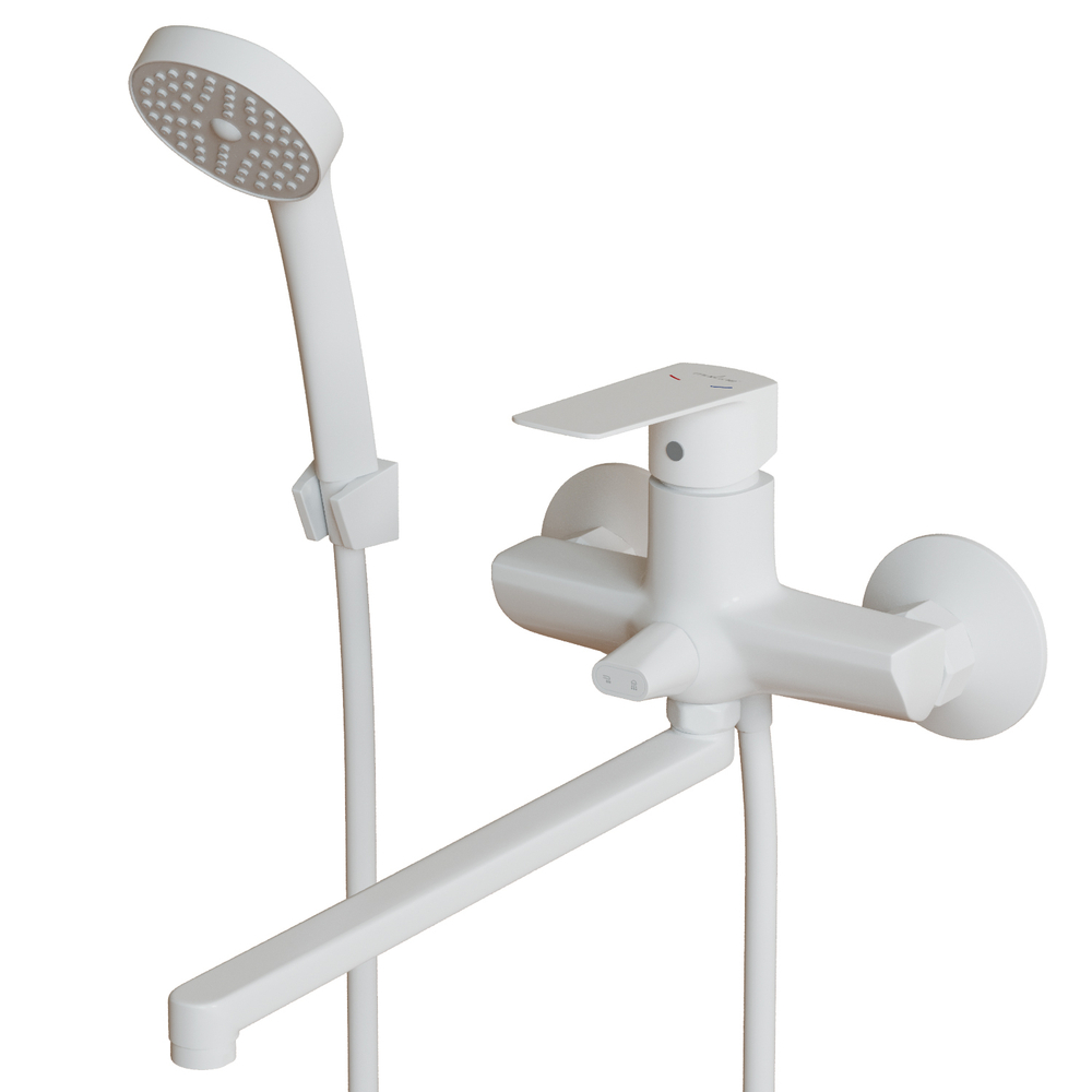 Смеситель для ванны и раковины 35k MIXLINE МЛ15-02 (ML15-02W) БЕЛЫЙ