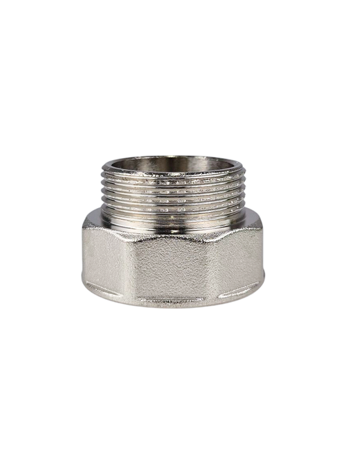Переходник, латунь, внутренняя/наружная резьба 1 1/2"х1 1/4", никель, RTP