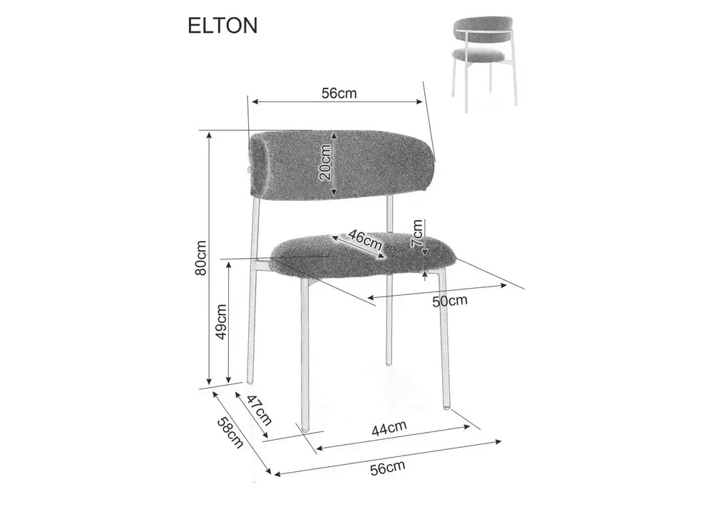 Стул SIGNAL ELTON II t.256 капучино/дуб