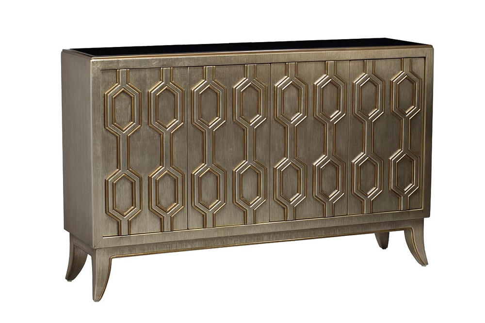 Комод дизайнерский 97x152x41см Garda Decor цвет состаренного золота