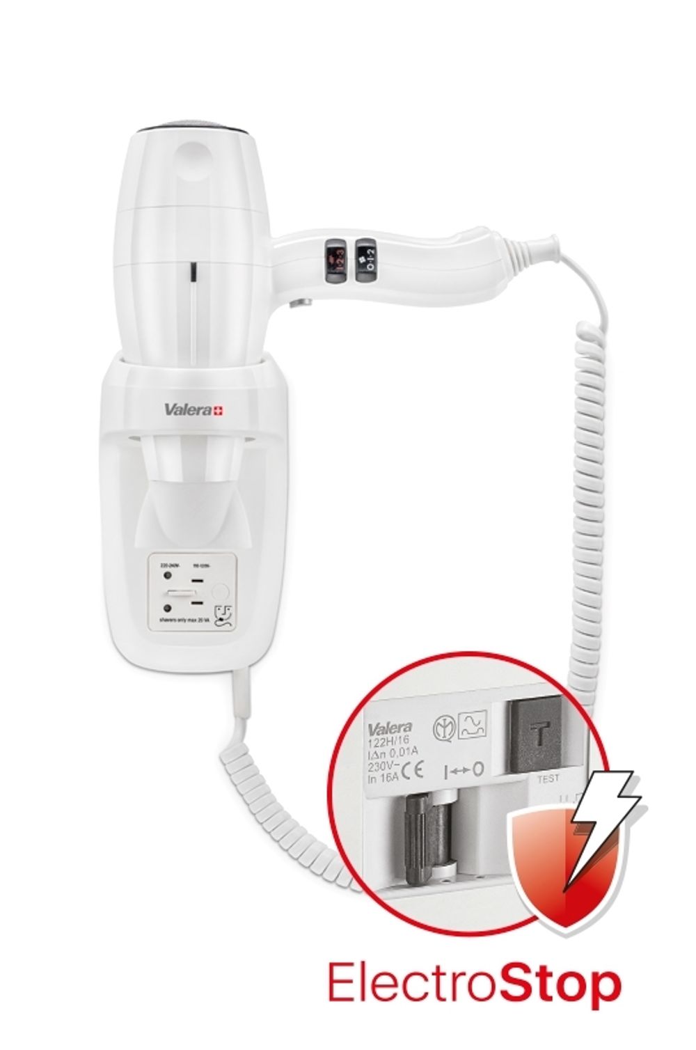 Настенный фен Valera Silent Jet Protect 1200 Shaver (586.11/044.06 White) - 5