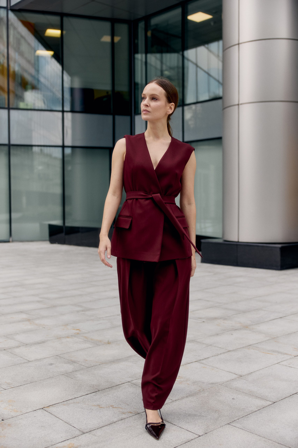 Брюки Роксана бордовый