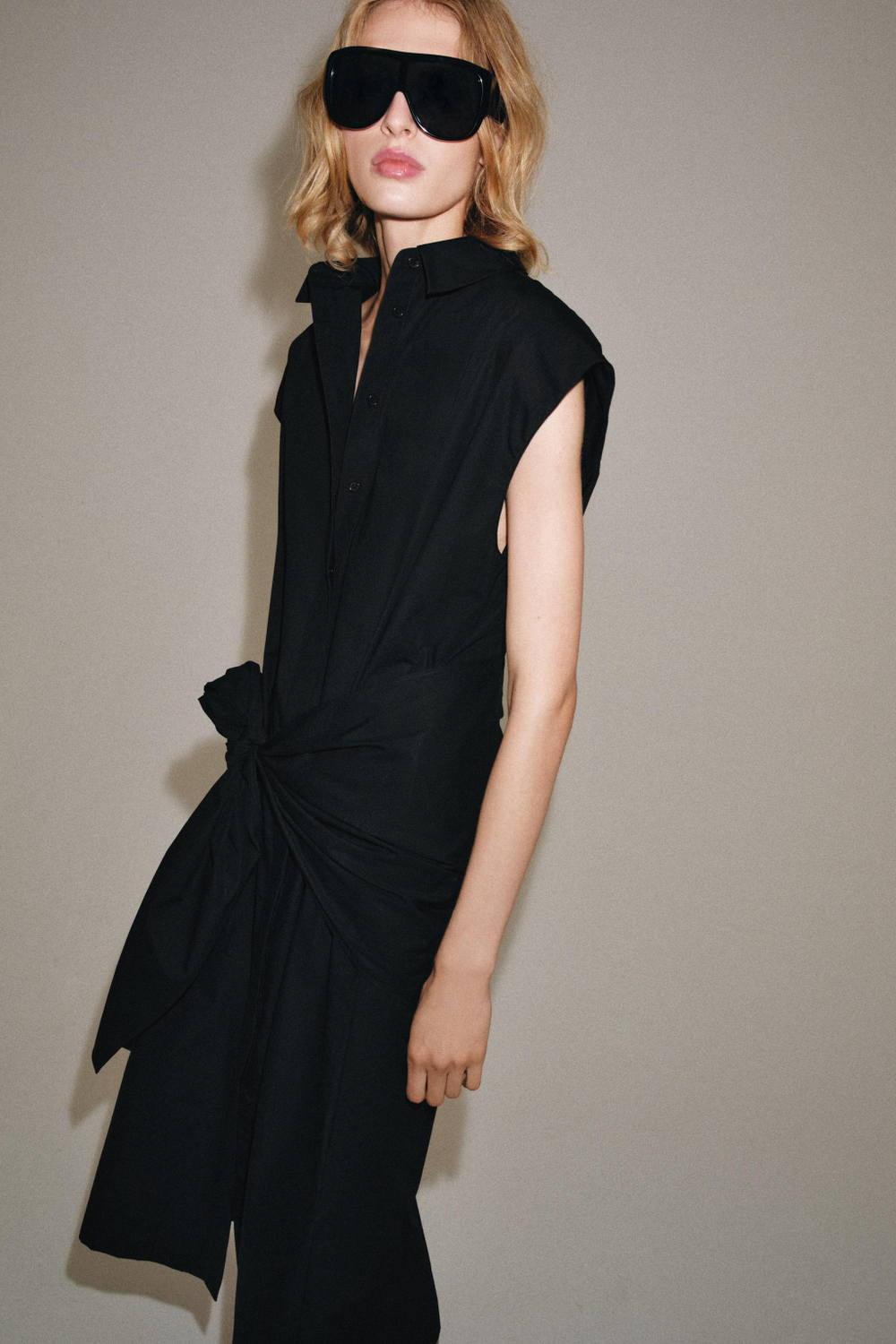 ПЛАТЬЕ-РУБАШКА С ПОЯСОМ — ZW COLLECTION — ZARA