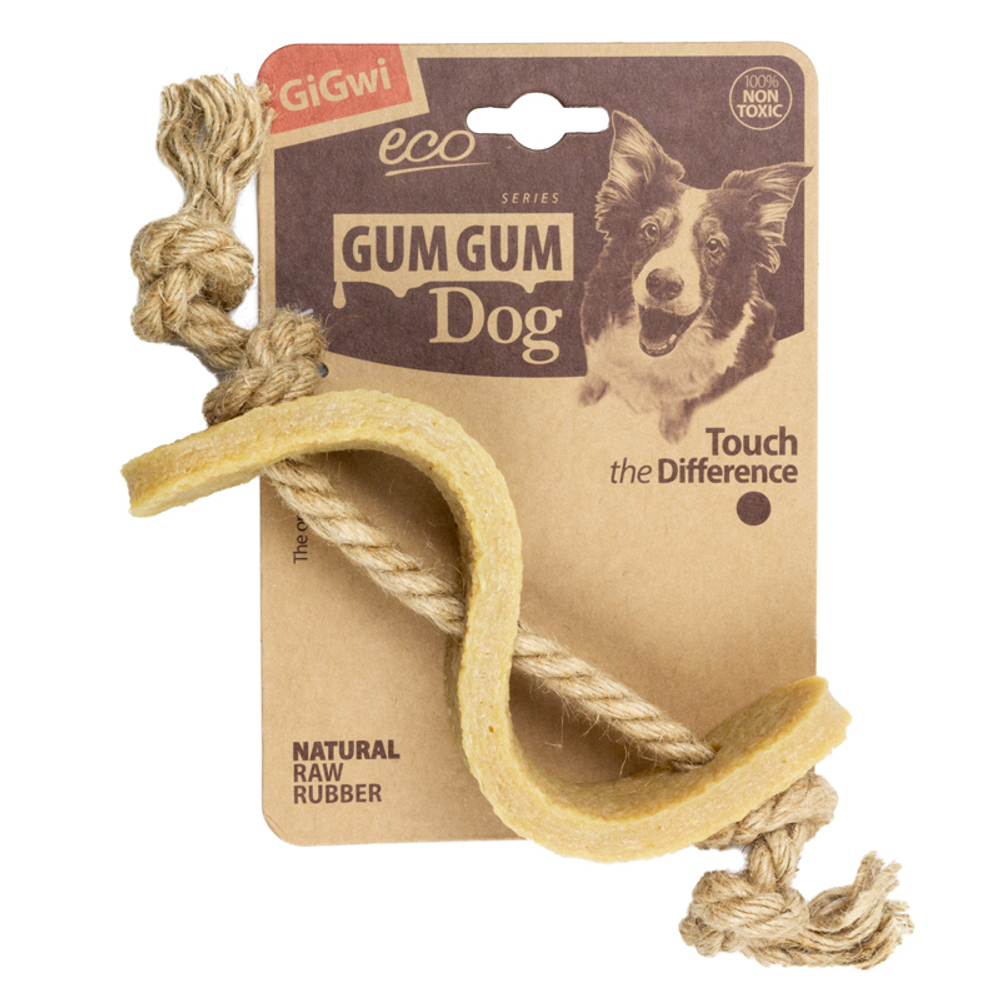 75344 Игрушка для собак Доллар из экорезины 13,5см, серия GUM GUM DOG ECO , Gigwi