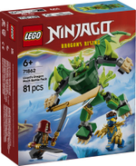 Конструктор Лего Ниндзяго Битва роботов-драконов Ллойда 71862 | LEGO NINJAGO Lloyd's Dragon Mech Battle 81 деталь | 6+