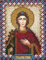 Набор для вышивания бисером Panna, Икона Святой Великомученицы Ирины, 8,5х10,5 см