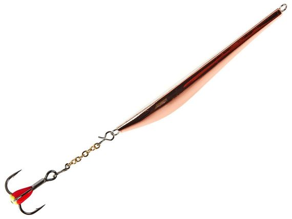 Блесна вертикальная зимняя Lucky John DOUBLE BLADE с цепочкой и тройником 60мм CS блистер