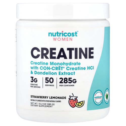 Nutricost, креатин для женского здоровья, со вкусом клубничного лимонада, 285 г (10,2 унции)