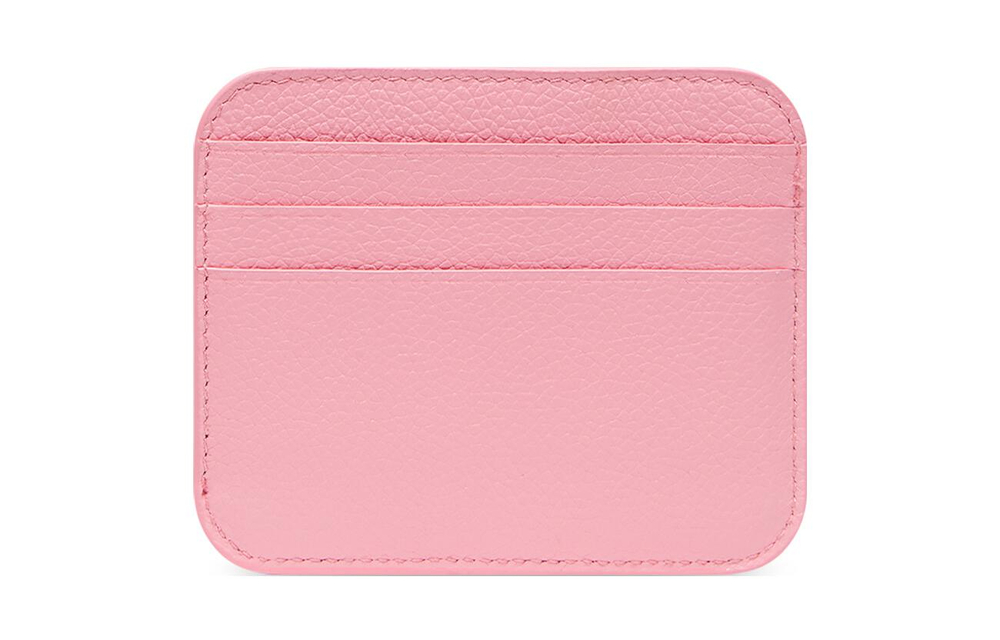 Balenciaga Cash Grained Calfskin Card Holder Regular Women"s Pink
