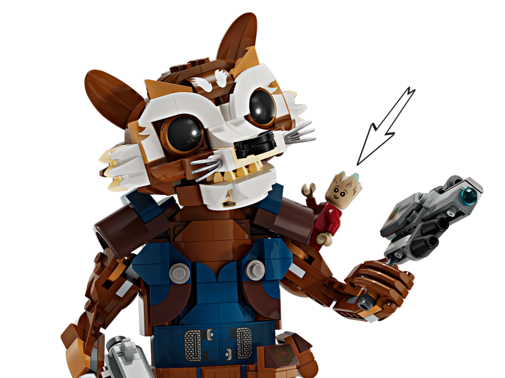 Конструктор Лего Марвел Енот Ракета и Малыш Грут 76282 | LEGO Marvel Rocket & Baby Groot фигурка ракеты 566 деталей 10+