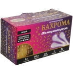 Гирлянда для дома БАХРОМА 2,0м*0,6м 50 ламп LED, с насадками Капля, Белый (возможность соединения)