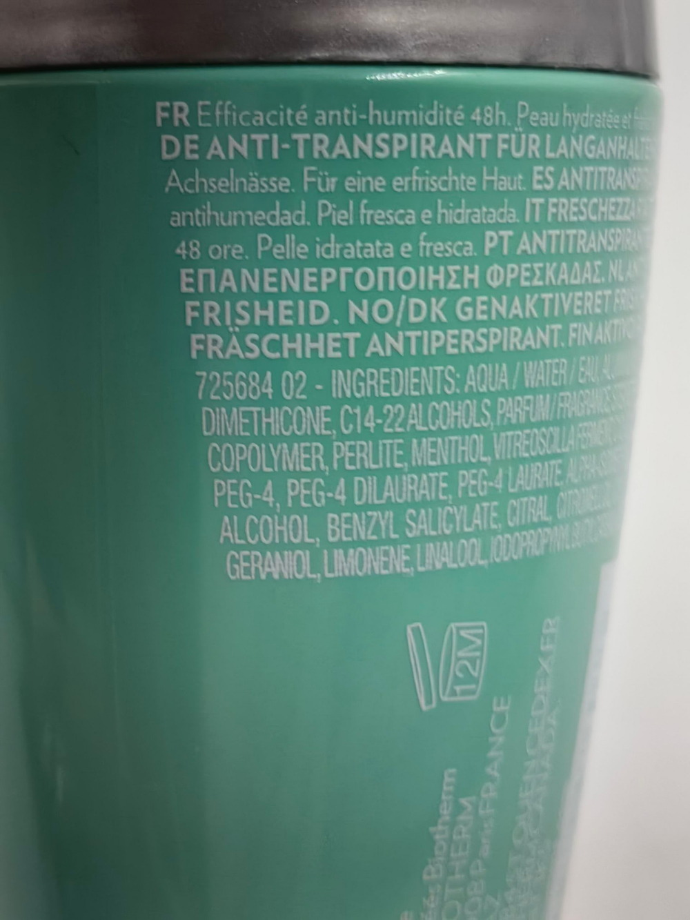 Biotherm Homme Шариковый дезодорант-антиперспирант Aquapower 48 часов для мужчин 75 мл (из Финляндии)