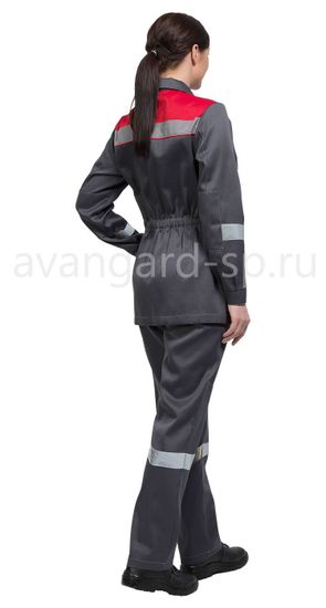 Костюм женский "Тимбер" брюки (серый/красный)