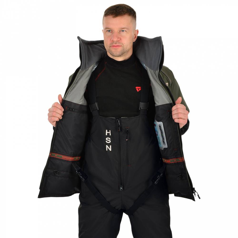 Костюм-поплавок мужской зимний "Rescuer II comfort" -40, hardguard, махагон, ХСН