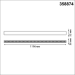 358874 OVER NT22 черный Подвесной светодиодный светильник IP20 LED 4000K 40W 220V ITER