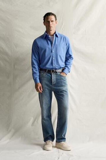 ZARA ДЖИНСЫ STRAIGHT ANKLE FIT, ВЫЦВЕТШИЙ СИНИЙ