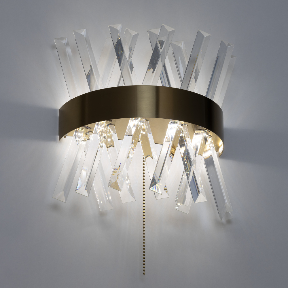 Citilux Ричард CL336313 LED Бра хрустальное с выключателем Бронза