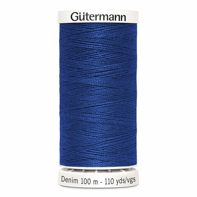 Нитки для джинсовых тканей Gutermann Denim 50 (100 метров), 5 кат. | 6756 синий