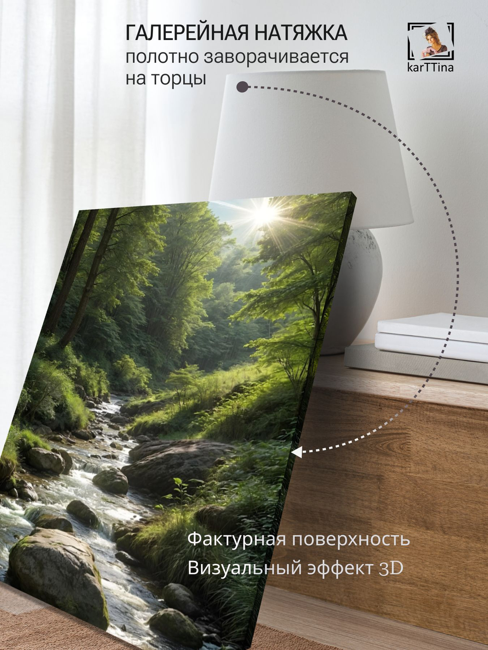 Картина Танец лазури на стену 50x70см 1шт.