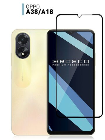 Защитное стекло ROSCO для Oppo A38 (арт.OPPO-A38-FSP-GLASS-BLACK )