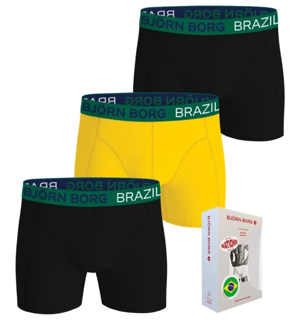 Боксерки теннисные Bj_rn Borg Cotton Stretch Brazil 3P - multicolor