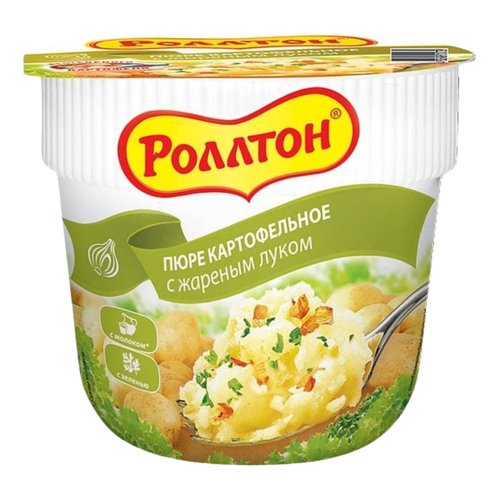 Пюре Роллтон с жареным луком 40г