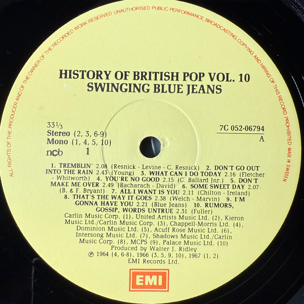 The Swinging Blue Jeans ‎– The Best Of The Swinging Blue Jeans (Швеция)