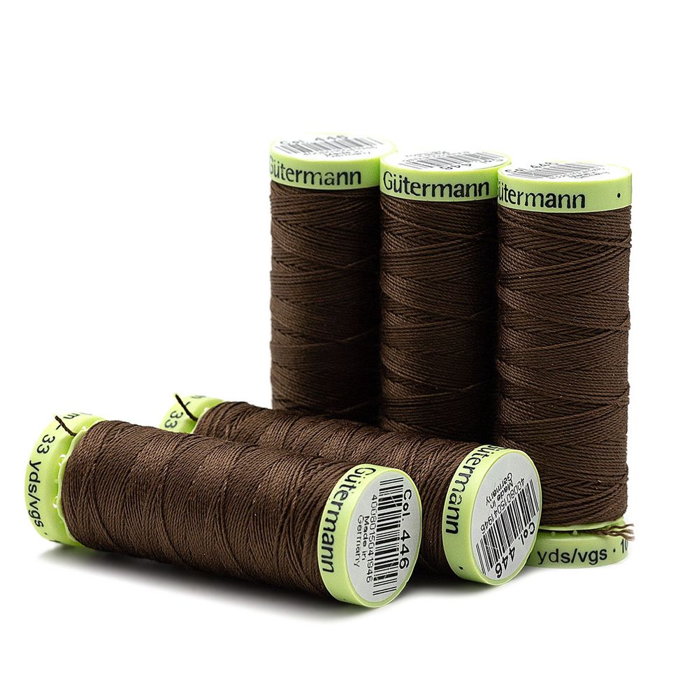Нитки отделочные Gutermann Top Stitch 30 (30 метров), 5 кат. | 446 сигнальный коричневый