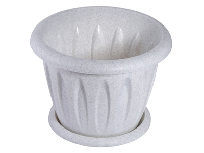 Горшок "Фелиция" 0,9л с поддоном (мрамор)