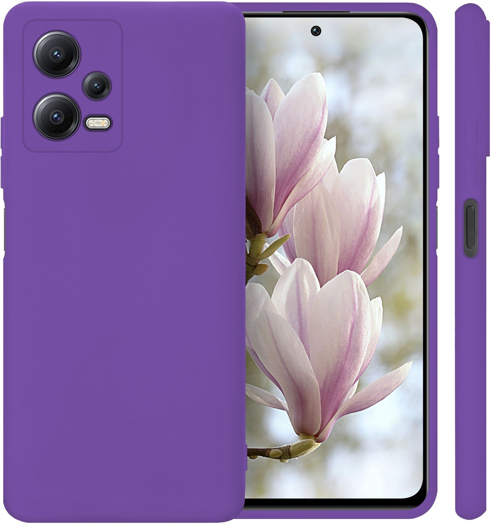 Мягкий Soft Touch чехол из силикона для XIAOMI REDMI NOTE 12 5G / POCO X5 (не PRO!) с бархатной подкладкой